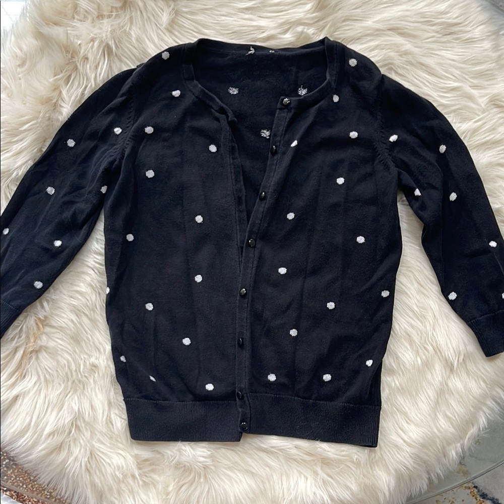Black Polka Dot Women's Sweater